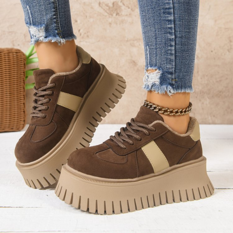 TEMU Casual Stylish Low-top Women's Sneakers, Lace-up Thick-soled Running Shoes For Autumn And Winter., Women Shoes
