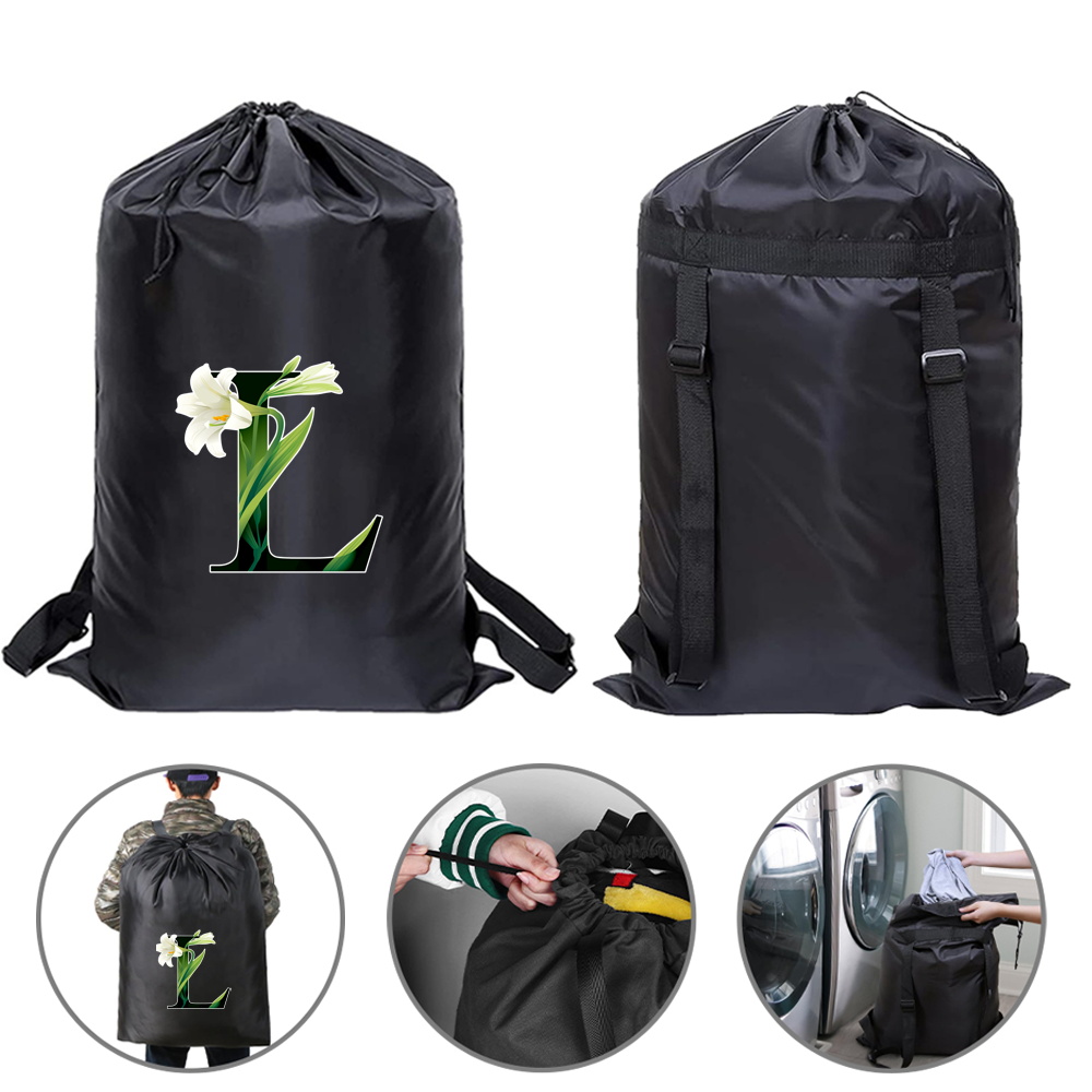 TEMU Laundry Bag, Fashionable Pattern Printed Oversized Laundry Bag With Drawstring Seal, Suitable For Machine Washing Laundry Bags In Universities