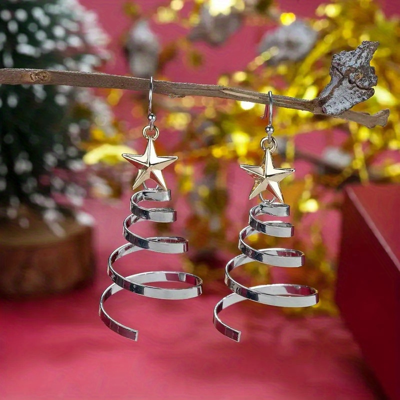 

1 Rotating & Christmas Tree For Women, New Christmas Drop , Christmas Jewelry For Women