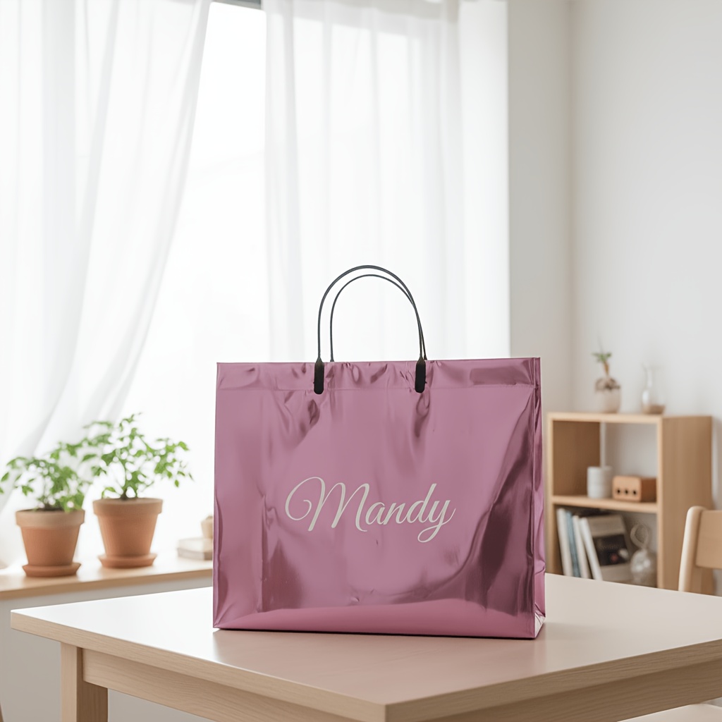 TEMU 1pc Personalized Letter Name Colorful Travel Tote Bag, Large Size Theme Beach Handbag With Anti-sand Pocket, Multi-functional Large Capacity