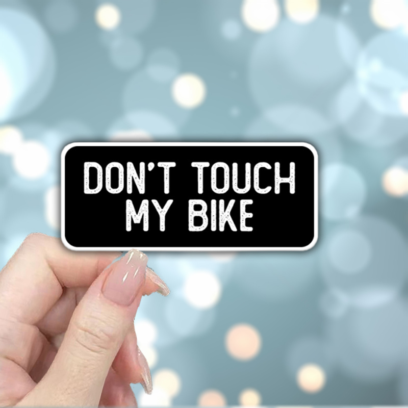 TEMU Adesivo in da 3 pollici "Non toccare la mia bici" - audace con testo , autoadesivo per laptop, auto, moto, borracce e paraurti, materiale in