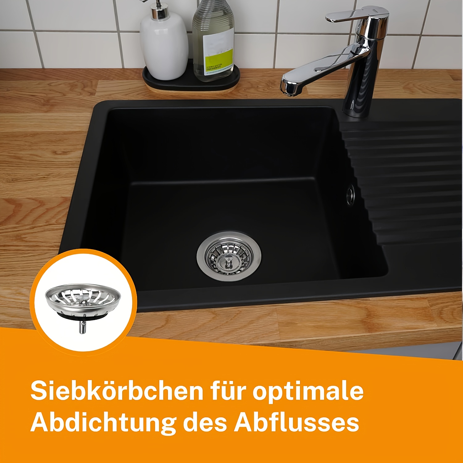 Universal 80mm Sink Strainer Plug Kitchen Stainless Steel Drain Basket Plug(1pc), Drain Cover, Fashionable Design, Rustproof And Durable, High-quality Filter, Household Cleaning Tool