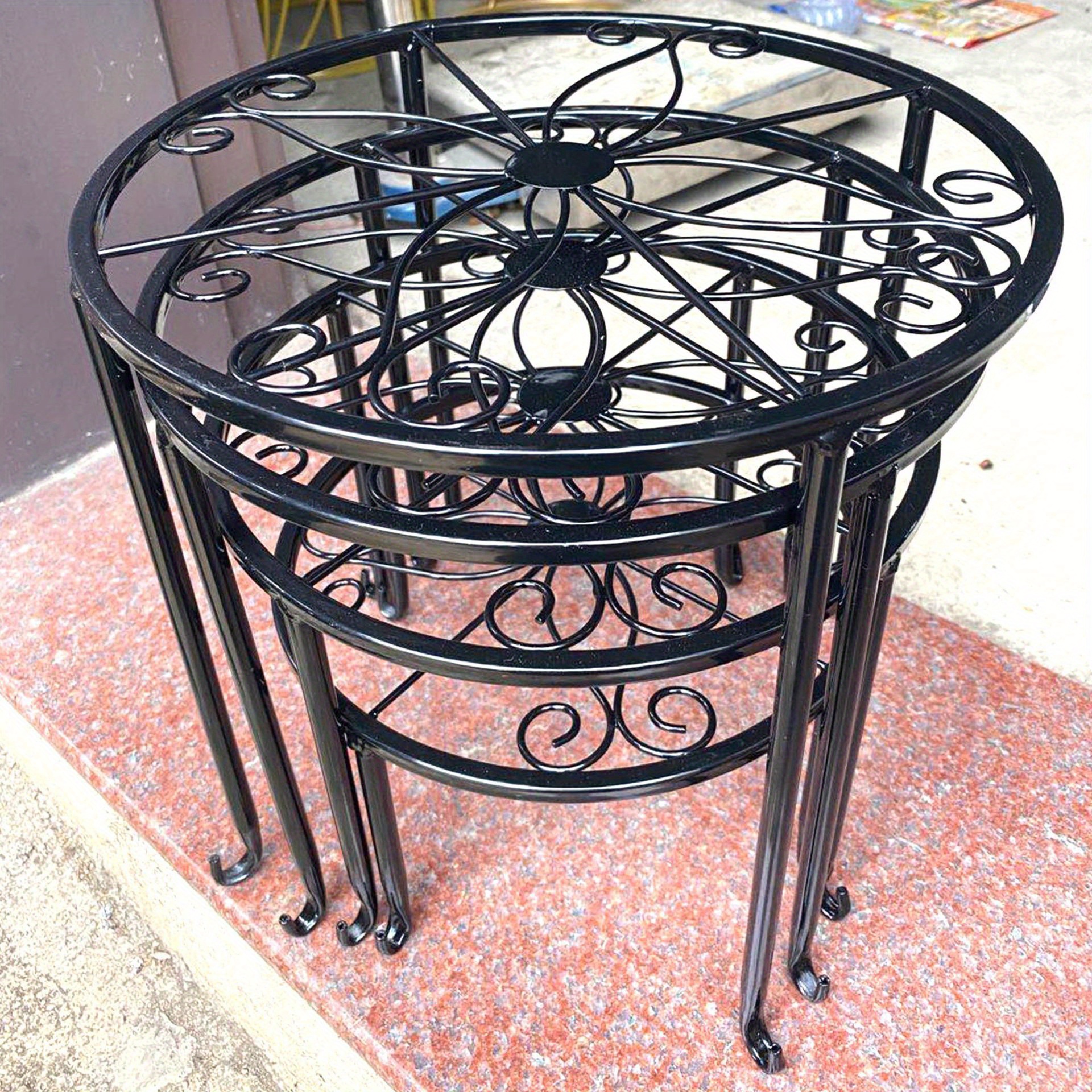 TEMU 5 Packs, Metal Plant Stands Outdoor Indoor, Heavy Duty Planter Stands For Indoor Plants, Rustproof Iron Flower Pot Stands Outdoor, Pot Stand For