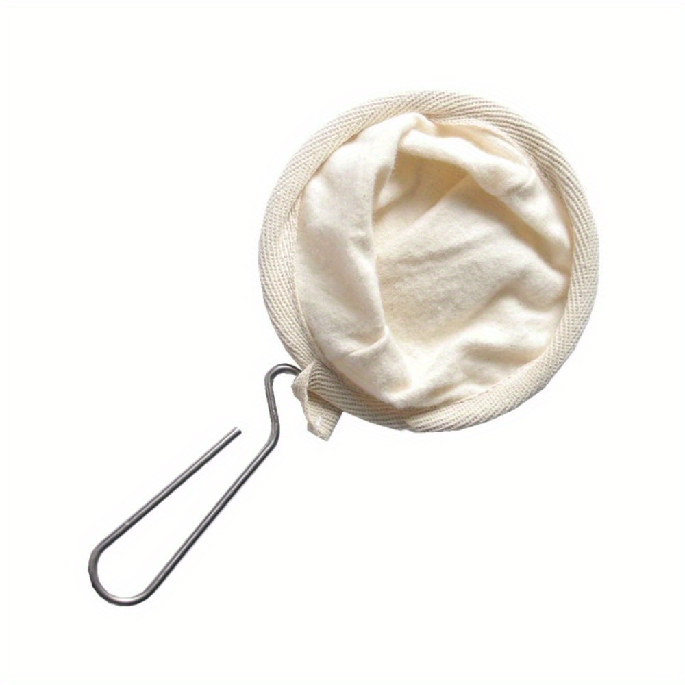 Ultrafeine Siebbeutel Wiederverwendbar (kleine Größe) – 4 Beutel + Edelstahlring, Für Nussmilch, Kaffee, Säfte (Lebensmittelqualität)