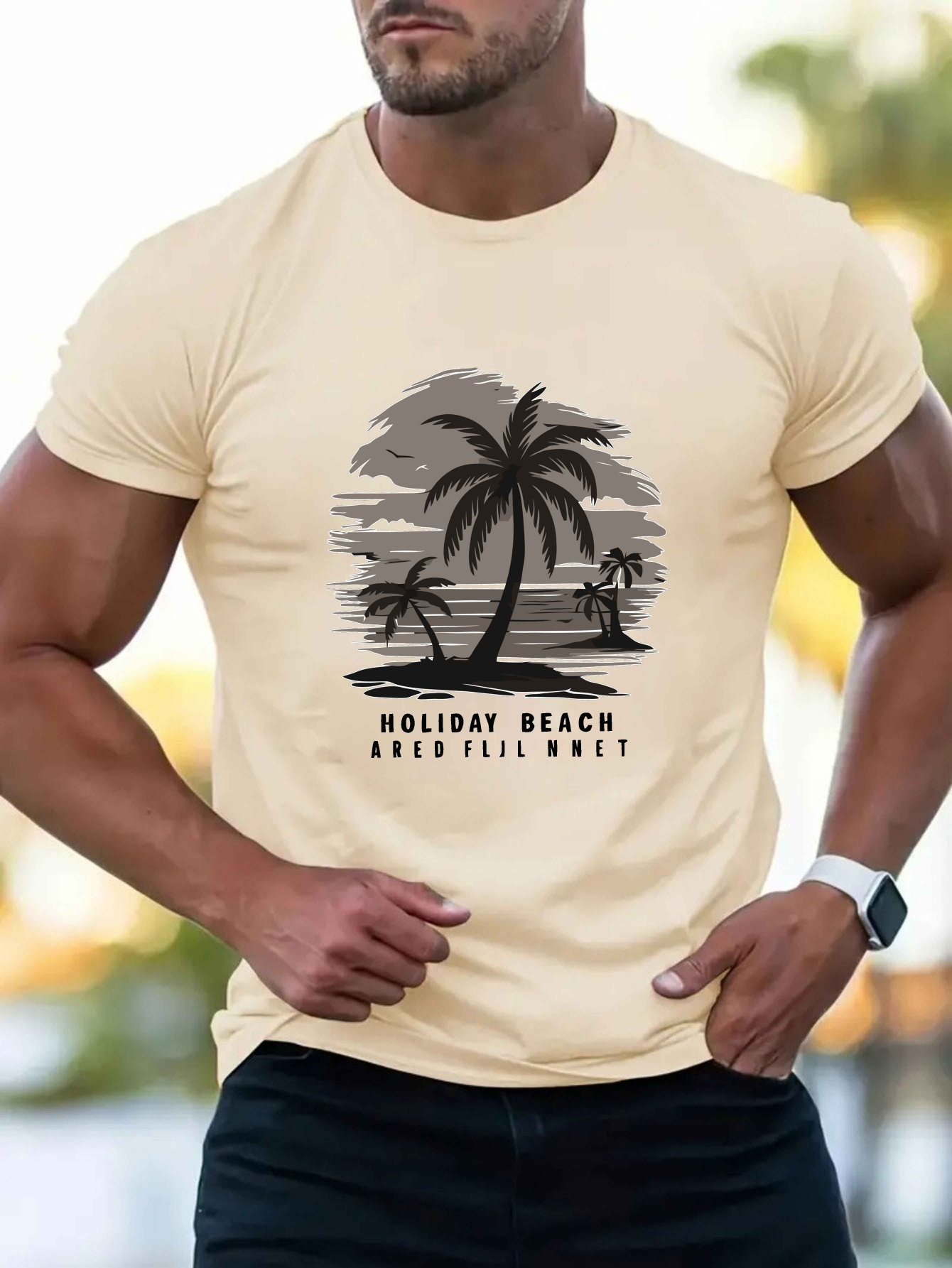 Pour Homme T Shirt Plage Homme T Shirt D'été Homme Plage à Mode