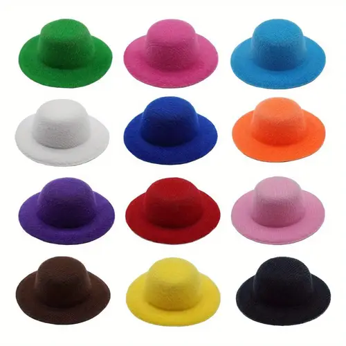 12 colors mini formal doll hats for diy crafts hair accessories 2 3 5 8cm