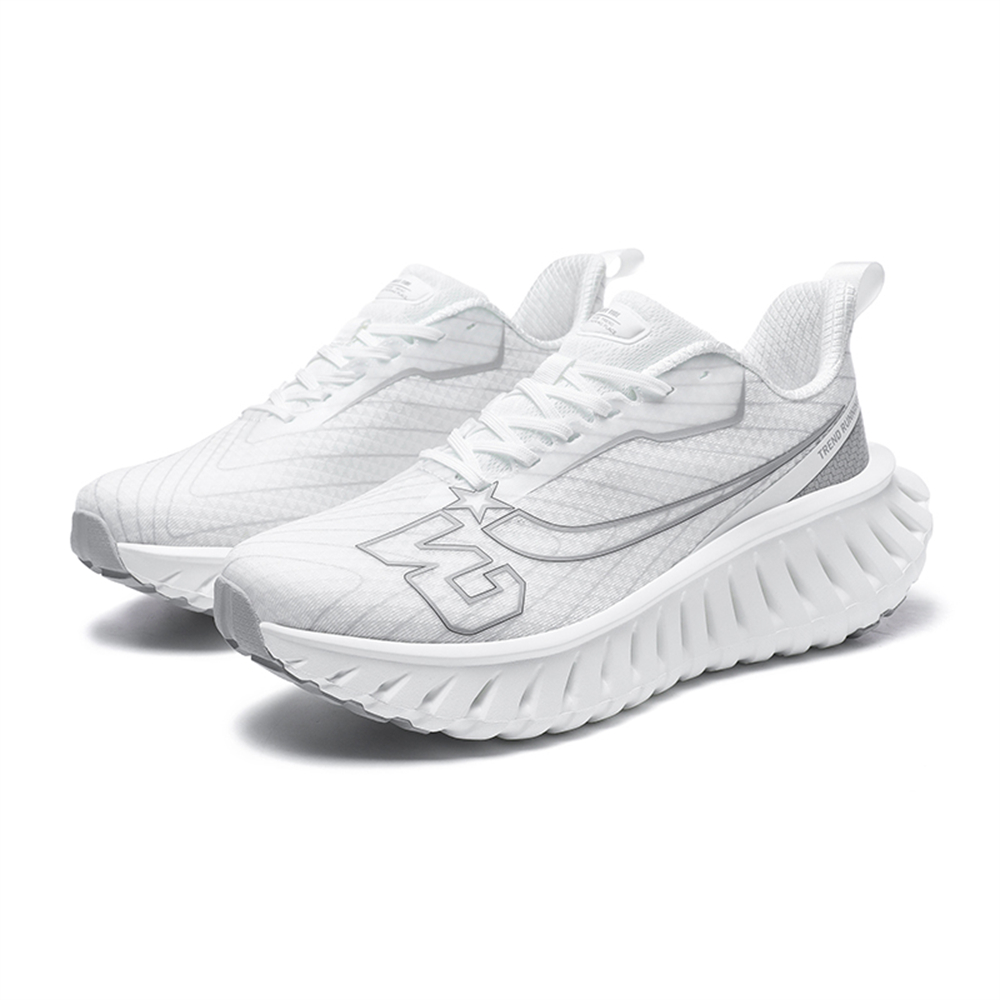 Carbon Plate Technology - Men's Road Running Shoes, Thick-Soled Casual Sneakers for Men, Comfortable and Breathable Fabric Upper, Cushioning and Shock-Absorbing MD Midsole, Slip-Resistant and Wear-Resistant Rubber Outsole, Low-Top Lace-Up Closure