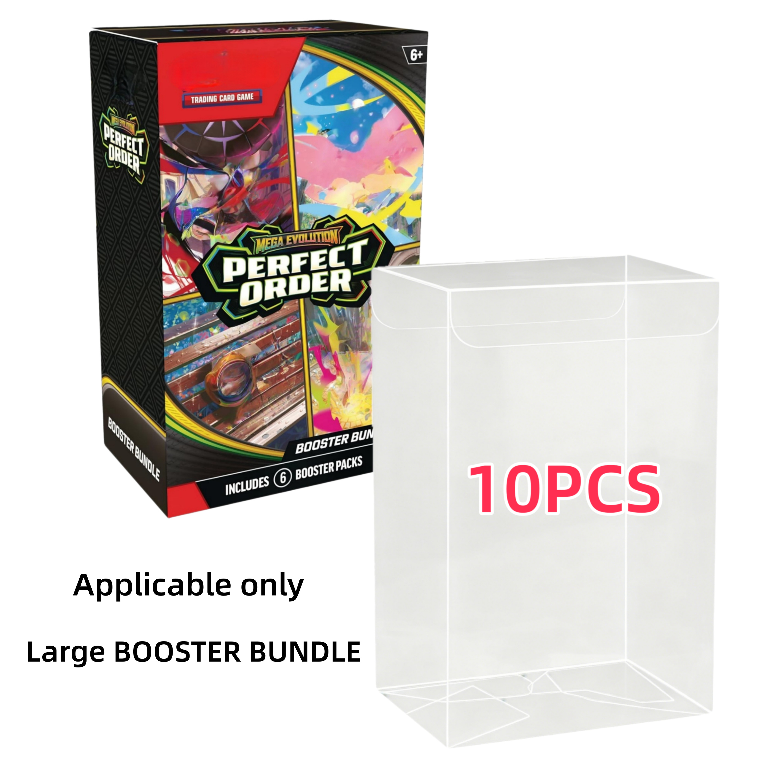 TEMU Estuche para paquete de refuerzos de TCG - Protector rígido de PET de 0.5 mm, a prueba de polvo y resistente a aplastamientos con pantalla