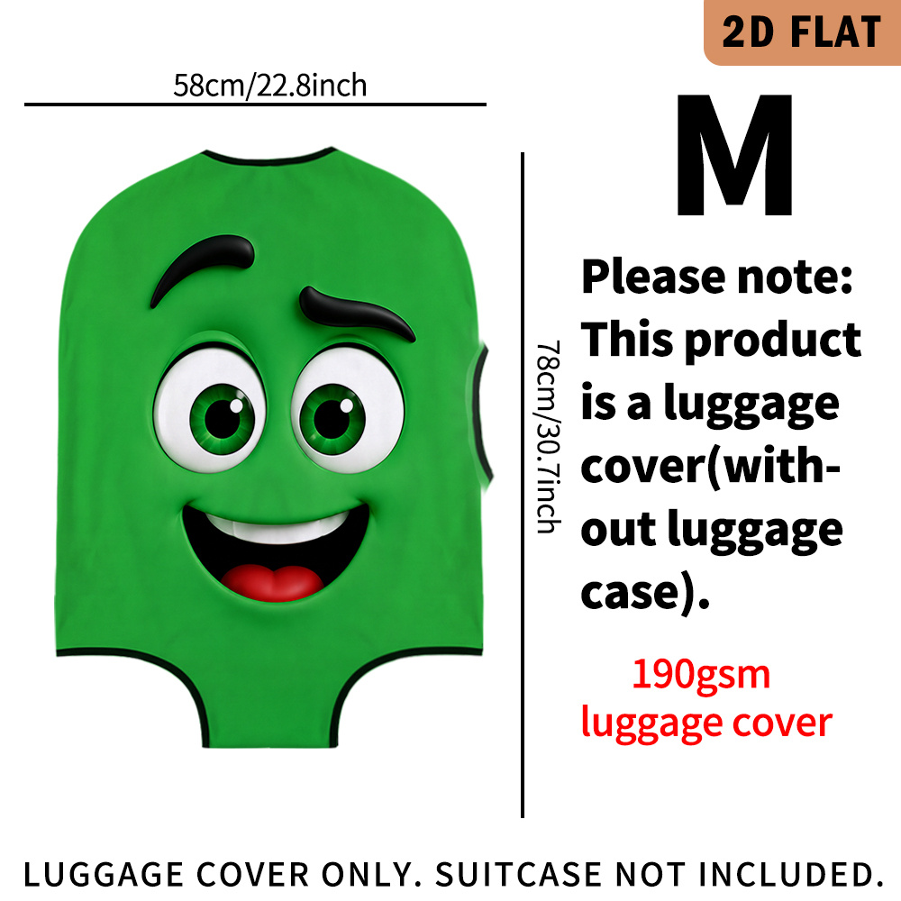 TEMU 1pc/fun Pattern/flat Printing Design/suitcase Protector ( Selling Suitcase Protector, Suitcase Not Included)/suitable For 18-32 Inch