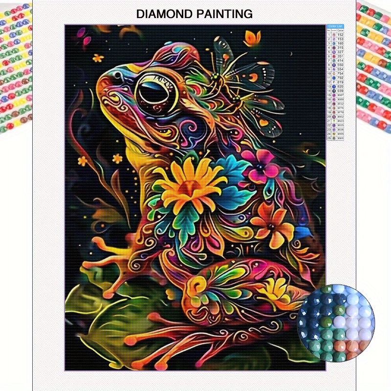TEMU 5d Full Diamond Round Diamond Painting Kit, Diamond Painting Craft, Mosaic Decoration Craft Wall Art, Animals, Scenery, 30*40 Cm/ 11.8*15.8