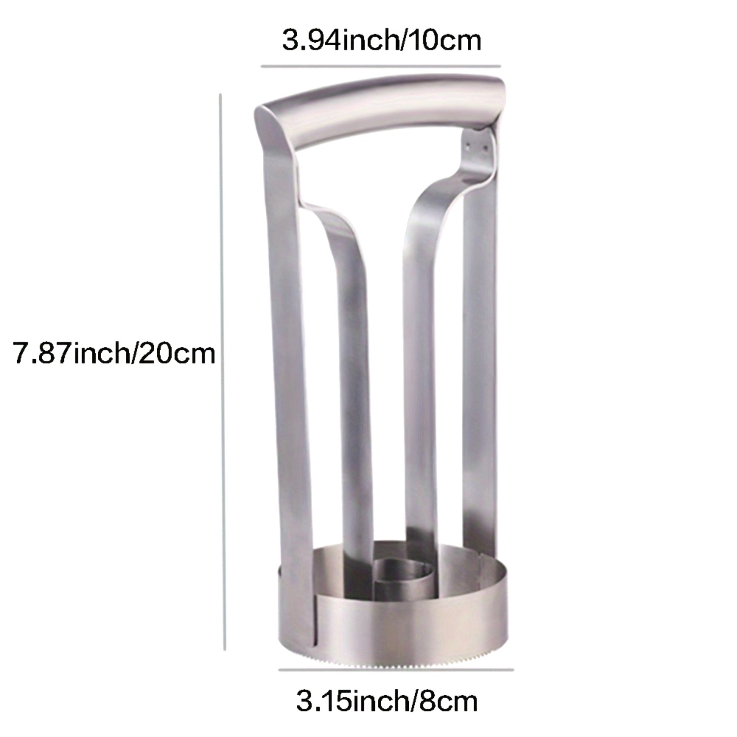 TEMU 1pc Stainless Steel Pineapple Corer, Slicer, And Peeler For Home, Restaurant, And Kitchen Use, Measures 7.87" × 3.94" × 3.94"
