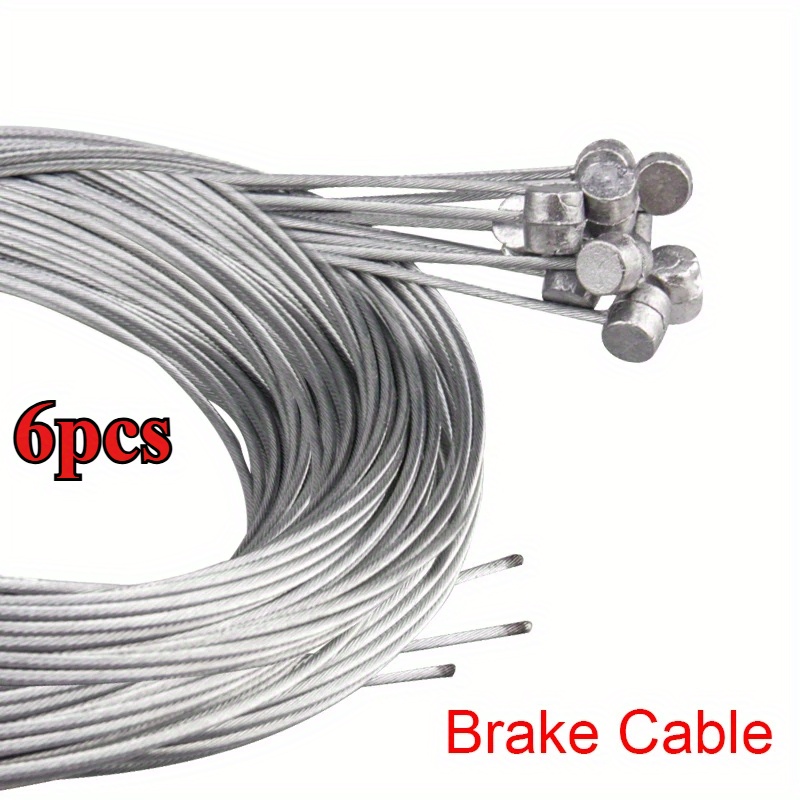 6pcs 200cm/78.7in Mtb Bicycle Brake Line Line Fixed Gear Shifter Gear Brake Cable Set Core Inner Wire Mtb Road Bike