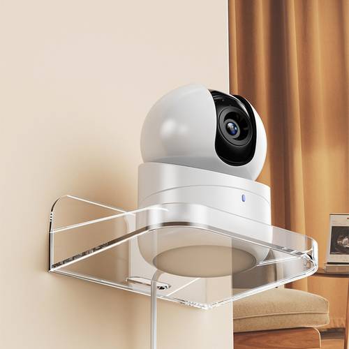 1pc wall mounted stand with no drilling storage rack for router and monitor in living room floating shelves