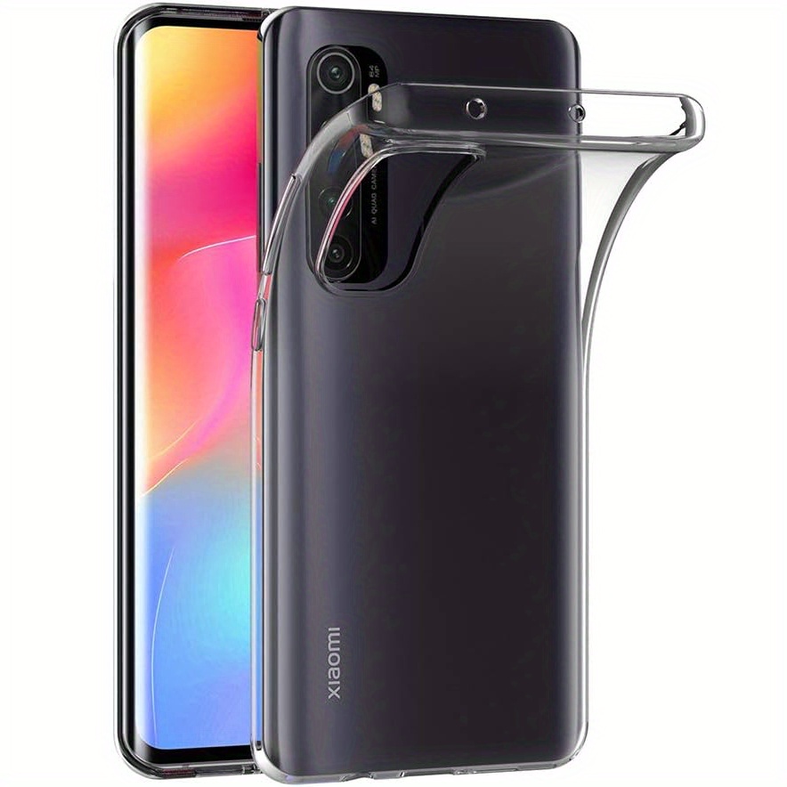 TEMU Phone Case - Slim Transparent Protective Cover For Xiaomi Mi Note 10 Lite, Featuring A
