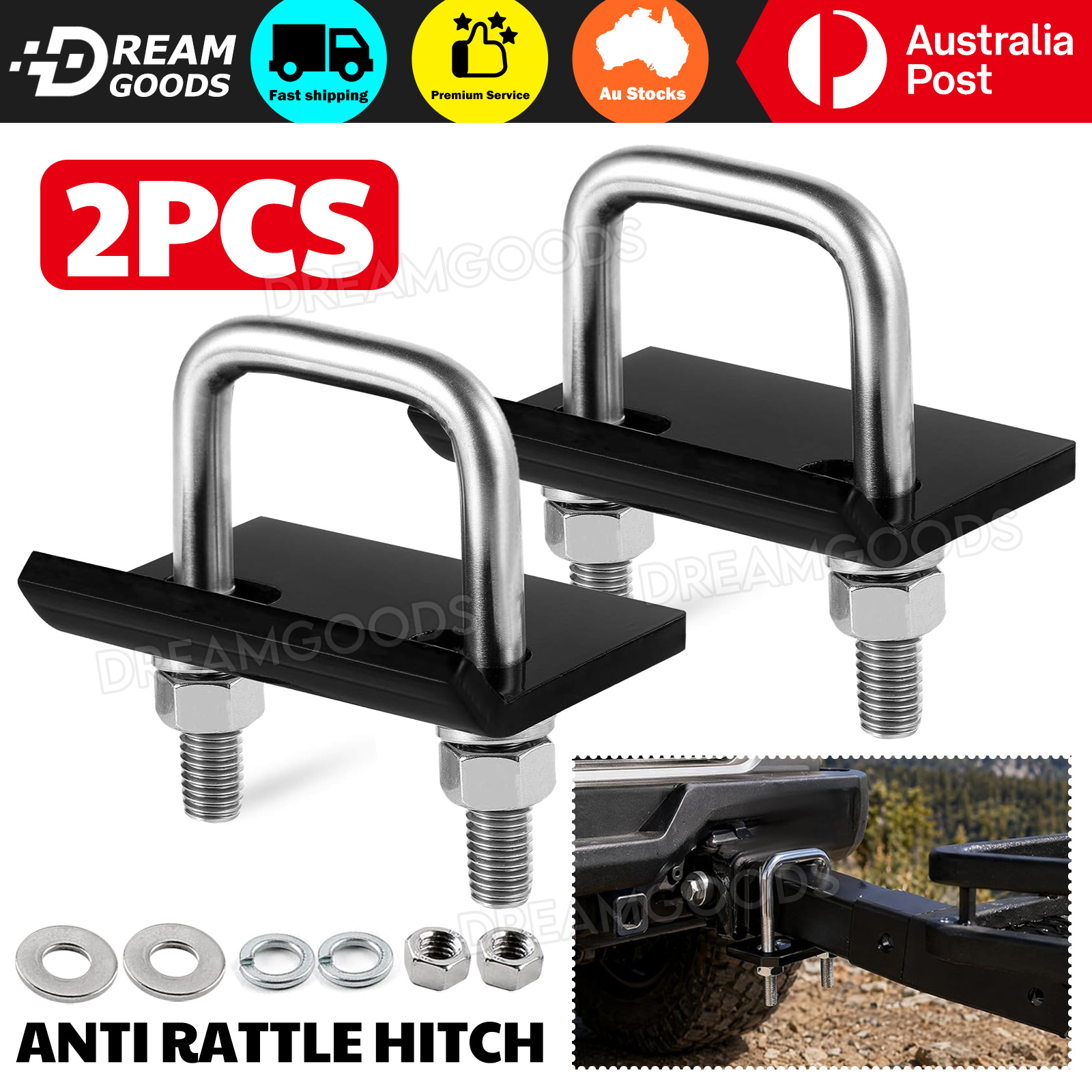 TEMU 2/3pcs Anti Rattle Tow Bar Hitch Tongue Tightener Bracket Trailer Anti Rattle Hitch Store