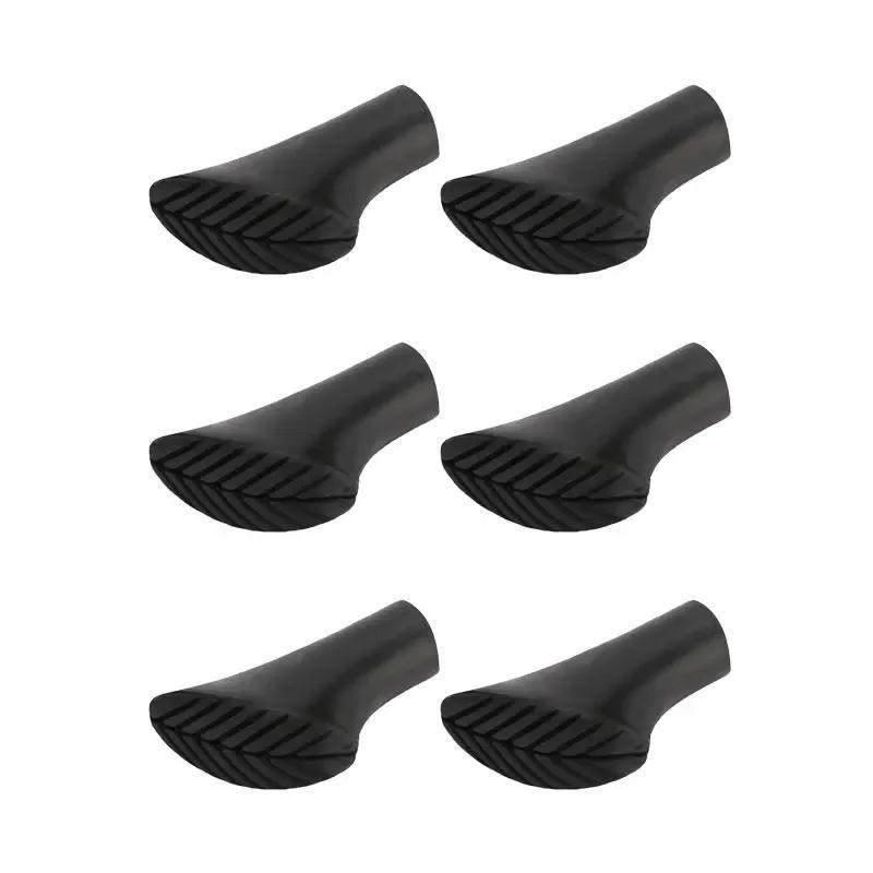 E-shop 6 Stück Trekkingstock-Spitzen-Schutz TPR Gummipolster Ersatzspitze für Wandern, Bergsteigen, rutschfeste Gummimanschette