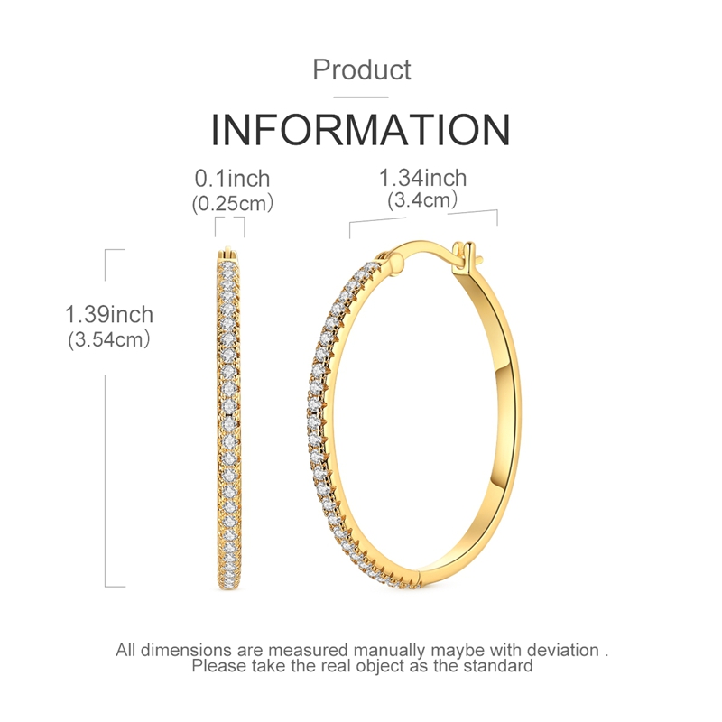 MULA Golden Stud Earrings S925 Pure Silver Round Hoop