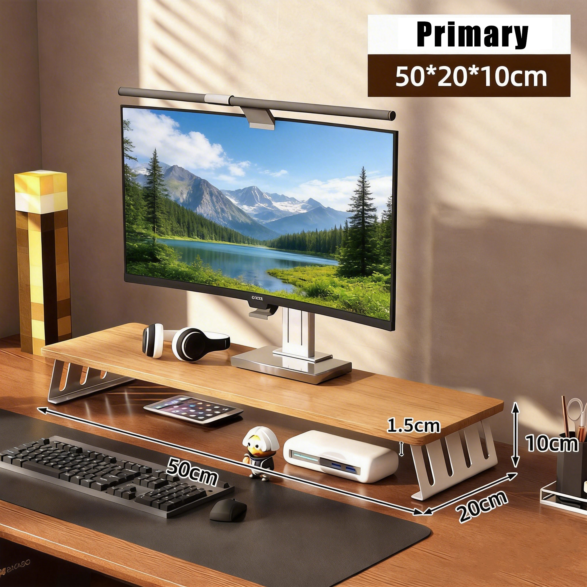 Modern Multi-functional Display Stand, Spacious Storage Shelf, Sturdy Metal Frame, With Storage And Organization Function, Durable Practical Shelf, Space- Desktop Storage Shelf