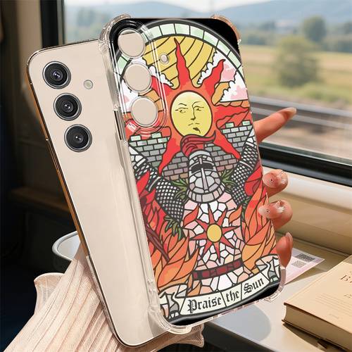item picture phone case knight sun stained small fresh four corner anti drop tpu phone case soft case for samsung for galaxy s24 s21 s24ultra s23plus s22fe s21 s20fe a02 a04e a23 a21 a24 a30 a33 a32 a51 a55 a72 f12 m12 m32 m42 its a great