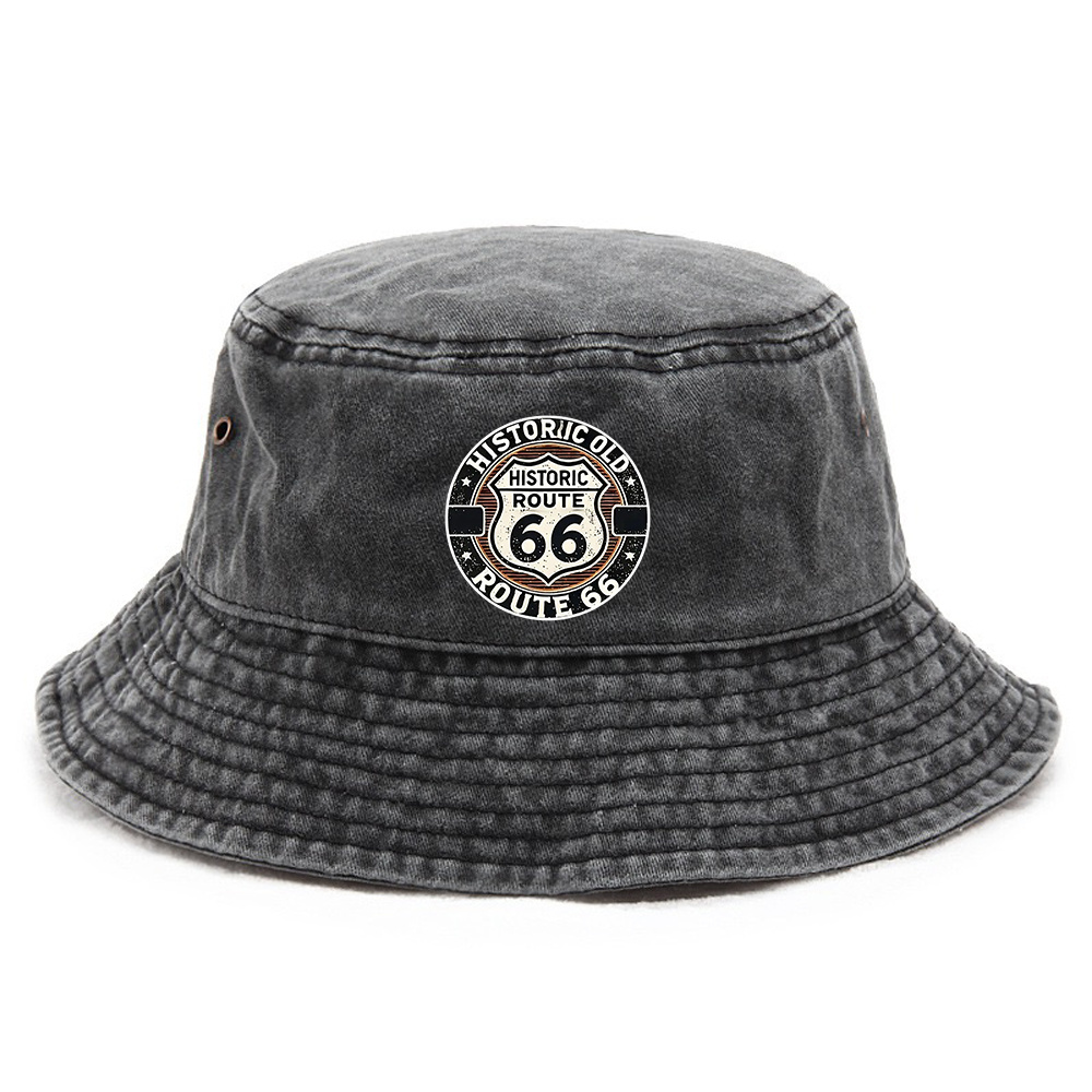 TEMU 1 Vintage66 Printed Hat, Women's Hat, Men's Hat, Fashion Bucket Hat, Dad Hat, Suitable For Outdoor Sports, Foldable Hat, Holiday Top Hat, Party,