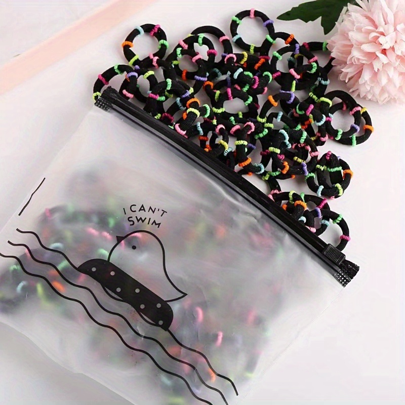Bulk 100pcs Colorful Hair Bands, Soft Microfiber