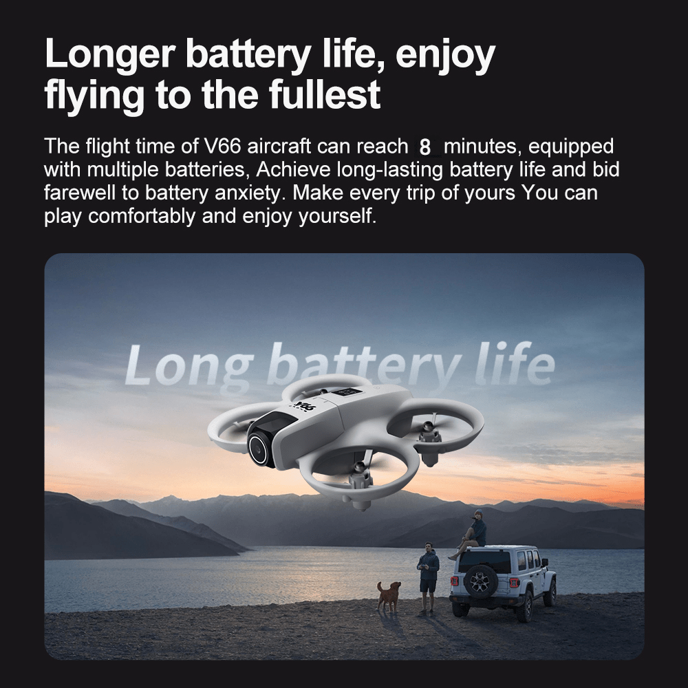 v66   high definition   led lights safety   tracking smart obstacle avoidance   mode one click return wifi pathway flight 2 4ghz   free technology four channel hexagon gyroscope real time image transmission ideal for outdoor camping travel beginner friendly unique gift idea   with 4     accessories modern   design smooth flight   details 19