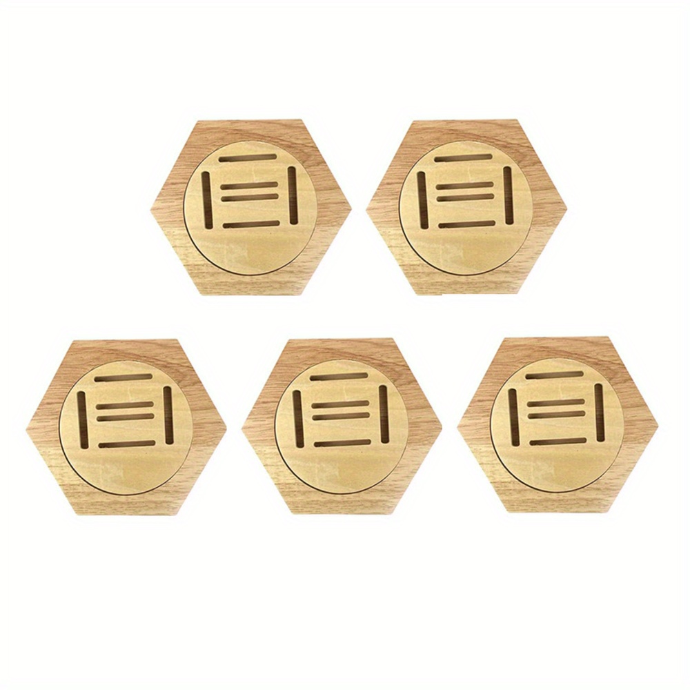 Image of Hexagonal Wooden Medal Hanger, Wall-mounted Decorative Display Rack For Medals And Badges, 3d Hollow Marathon Trophy Holder, Honor Badge Organizer
