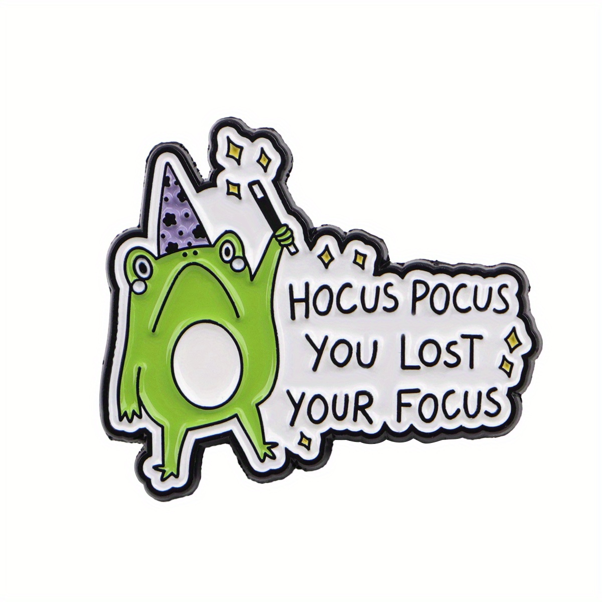 1pc You Lost Your Focus Enamel Pin | Alloy Brooch With Silicone Back For Backpack And Clothes