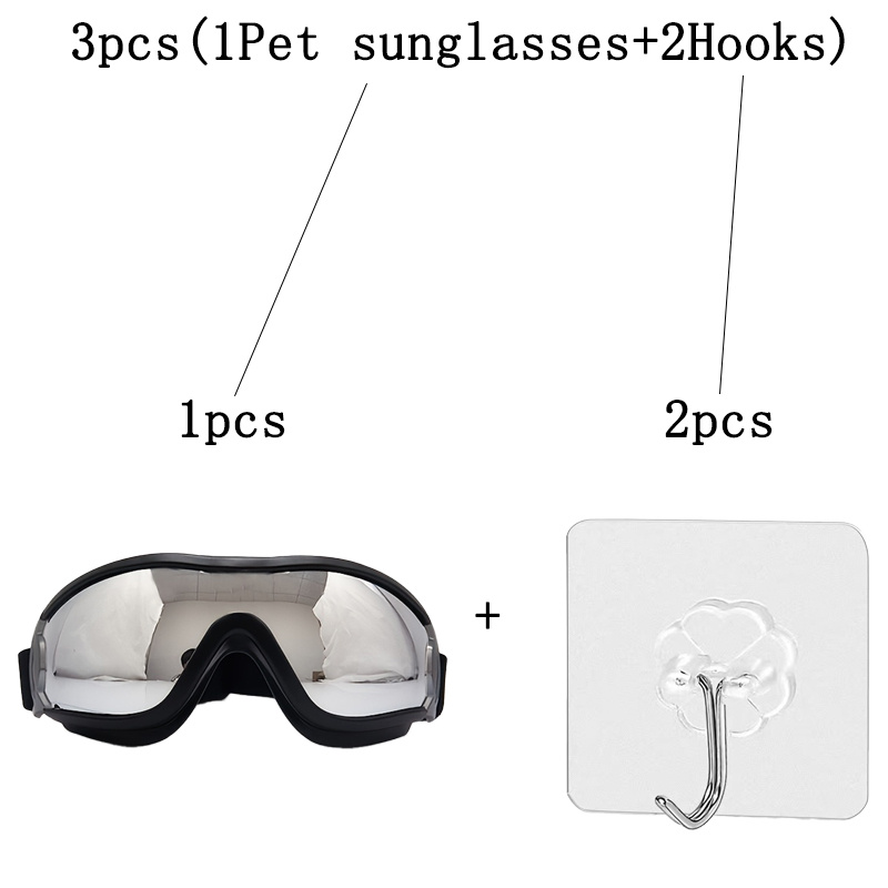 TEMU 3pcs Set(1 Glasses+ ). Dog Fashion Glasses, Offering Uv Protection For Summer, Stylish And Windproof, And Dustproof For Outdoor Use. The
