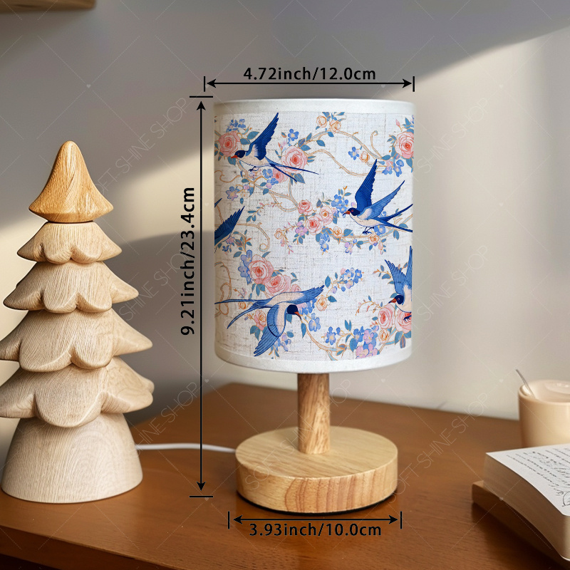LED Fabric Desk Lamp Powered by USB, Nightstand Accent Light