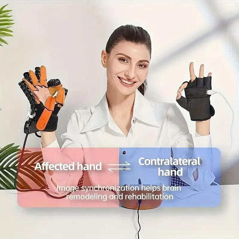 Robot Gloves - Finger Function Training Device with USB-Powered Motor, Separation Training for Elderly, Hand Robot for, Stroke, Parkinson'S