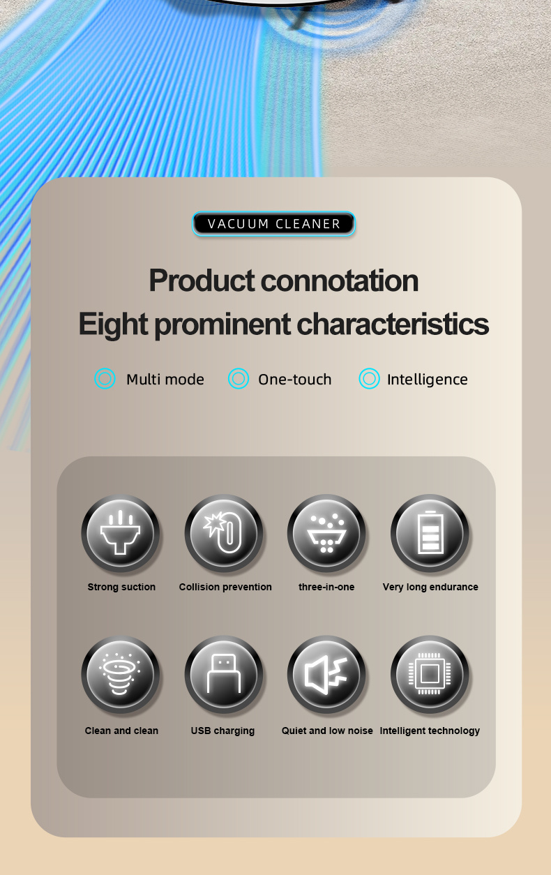 Intelligent Low-Noise Sweeping Robot Vacuum - USB Charged, Strong Suction, 60-Minute Runtime, Thin & Quiet Design for Pet Hair, Hard Floors & Daily Cleaning, Automatic Direction Mop, Pet Hair Cleaner | Robotic Vacuum | USB Charged Vacuum, Vacuum Cleaner