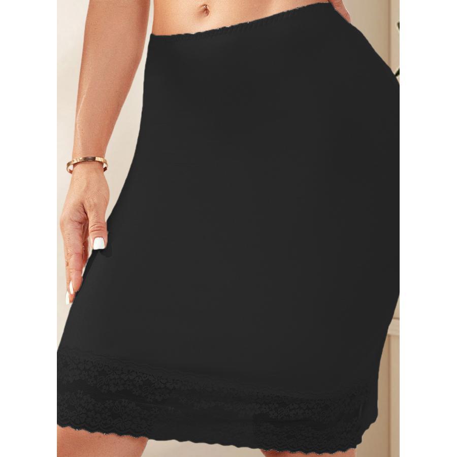 women' color half slips waist lace trim underskirts midi skirts for under  dresses skirts sweaters - women's clothing - Temu