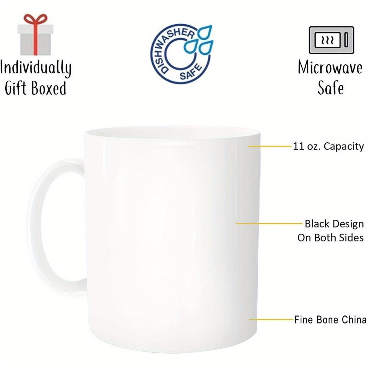 11oz white ceramic mug with   double sided print insulated machine washable ideal gift for mothers day coffee     home or office use details 0