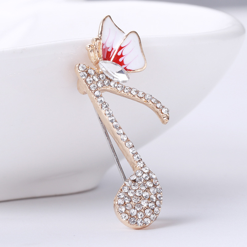 1pc   elegant   music note   brooch novelty irregular shape fashion pin for women and men details 5