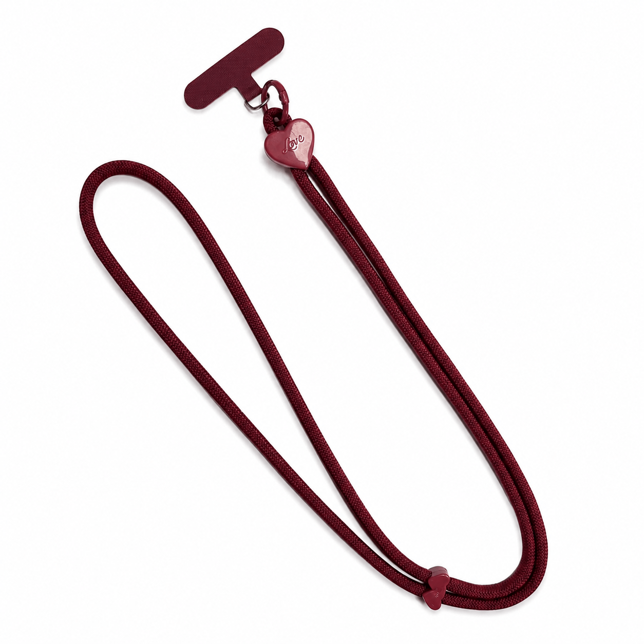 TEMU 1pc - Optional Heart Love Adjustable Phone Lanyard, Long Crossbody Neck Strap, Sweet Heart-shaped Adjustable , Anti-loss Phone Strap, Suitable