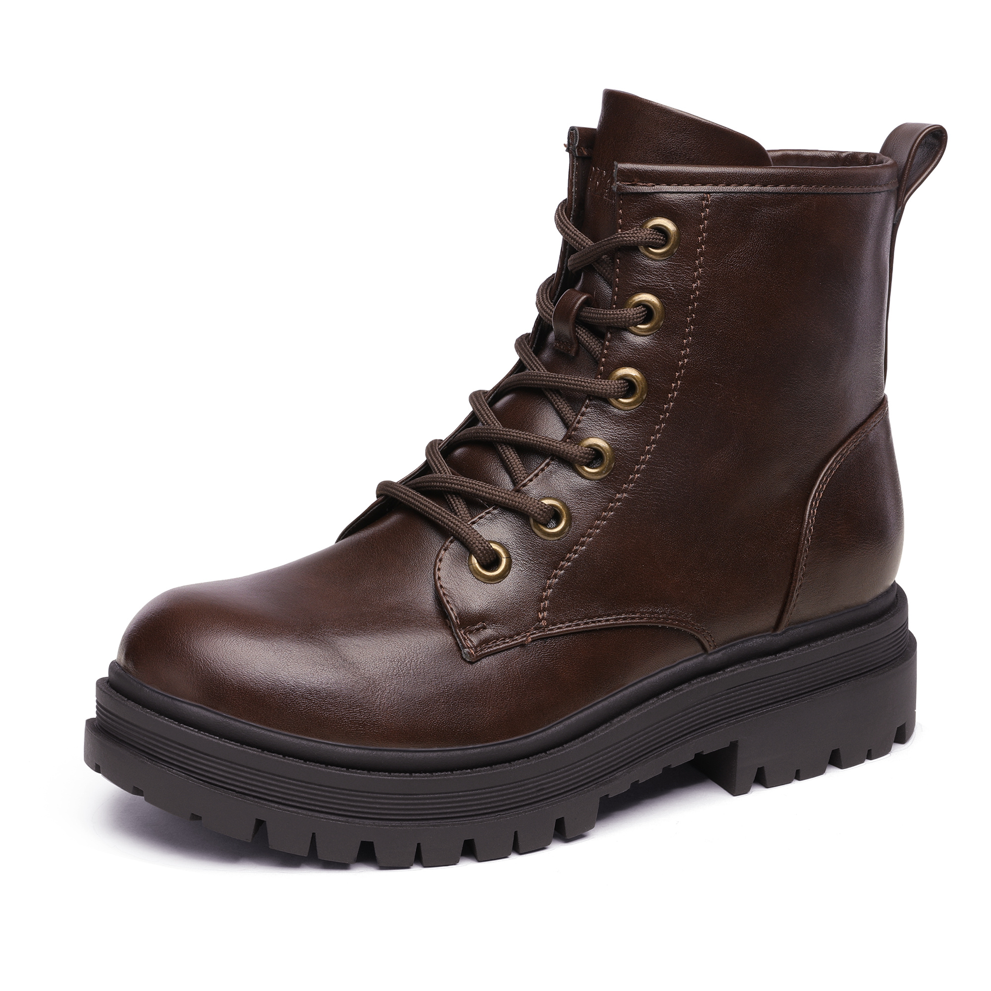 Women's Platform Ankle Boots For Fall - Versatile Combat Style Booties In Multiple Colors, Women Shoes