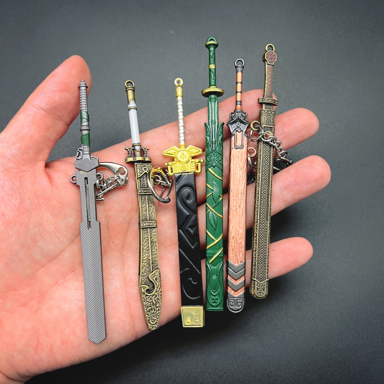 6pcs Mini Anime Alloy Figurine Keychains - Collectible Chibi-Style Character Models, Hand-Painted Style (Mass Produced Suitable for Collectors), Durable Alloy for Backpack, Birthday/Christmas Gifts for Anime Fans 14+ Years