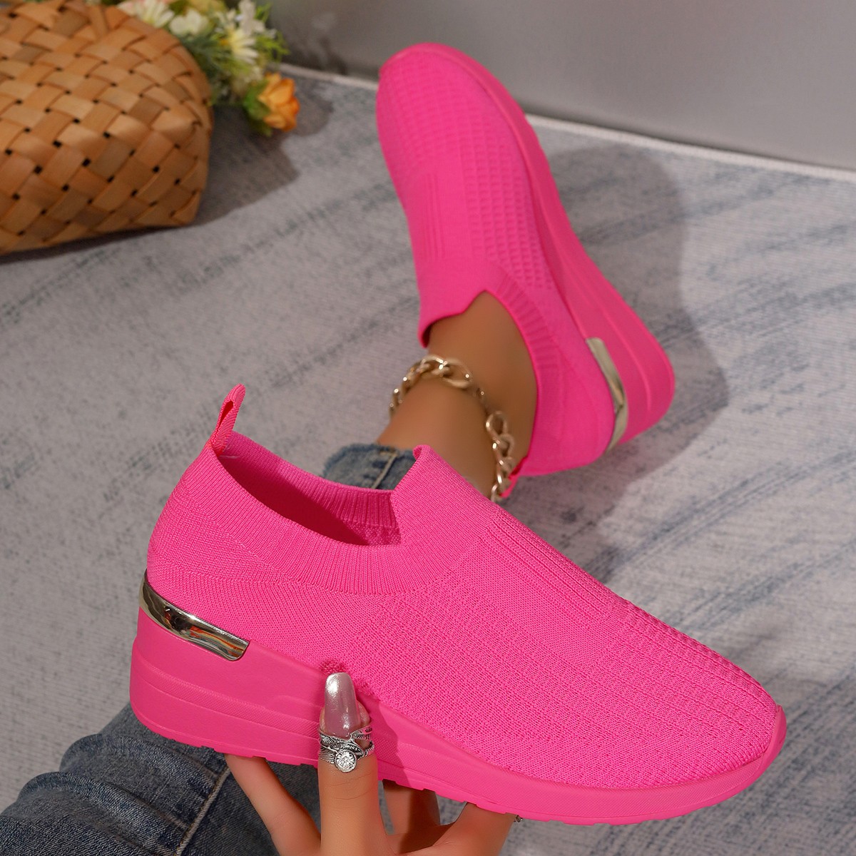 TEMU Sneakers, Tennis Shoes, Non-slip Walking Gym Workout Sports Shoes, Comfortable And Stylish Casual Shoes