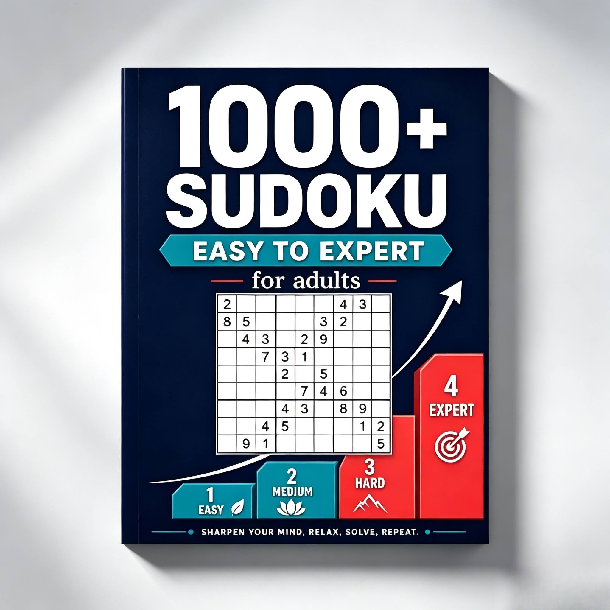 Easy-to-play Solitaire Game for Seniors, Brain-training Puzzle Book