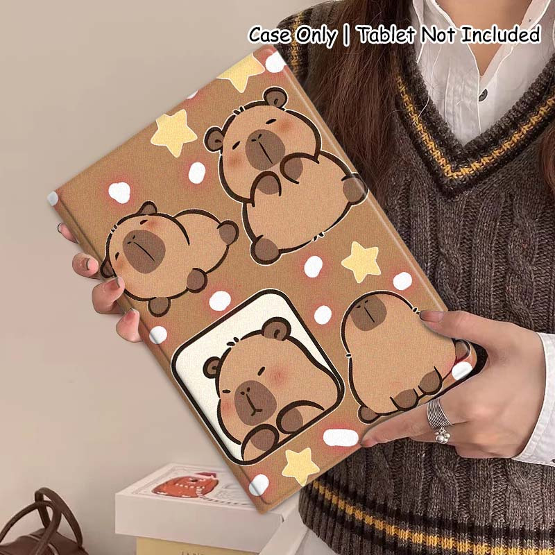TEMU Cute Capybara Patterns Collection Tablet Pc Protective Case | Compatible With For For Galaxy Tab A11/tab A11+/tab A9+/tab A9 X110 X115/tab A8