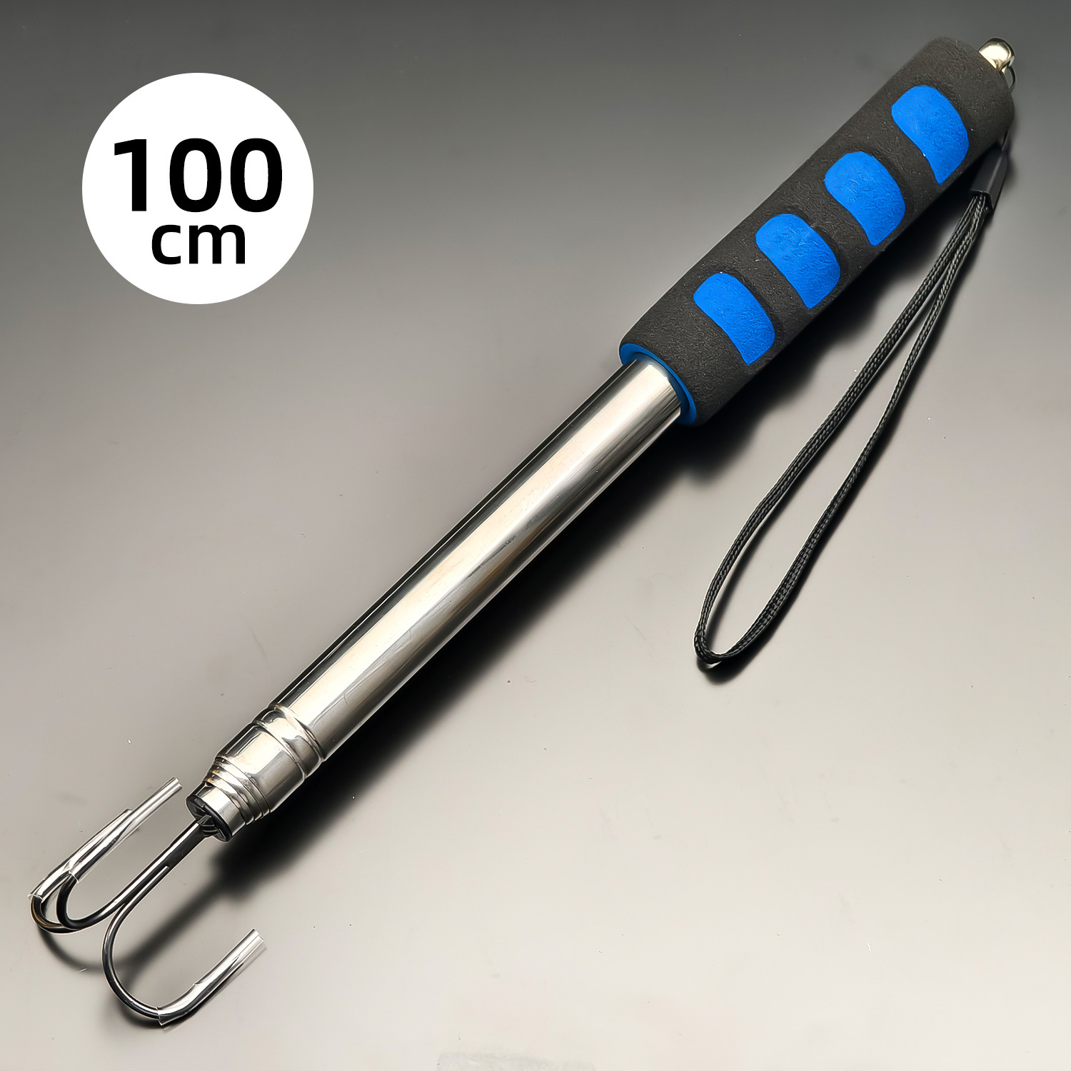 TEMU Anfs 1pctelescopic Fishing With Stainless Steel Triple Hook And Eva Comfortable Handle - Suitable For Freshwater Saltwater Fishing