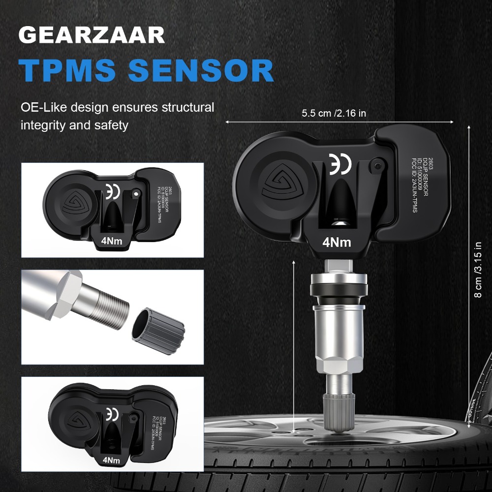 Jeep Grand Cherokee L 433MHz TPMS Sensor Set, 4 Pack product and fitment detail image 2