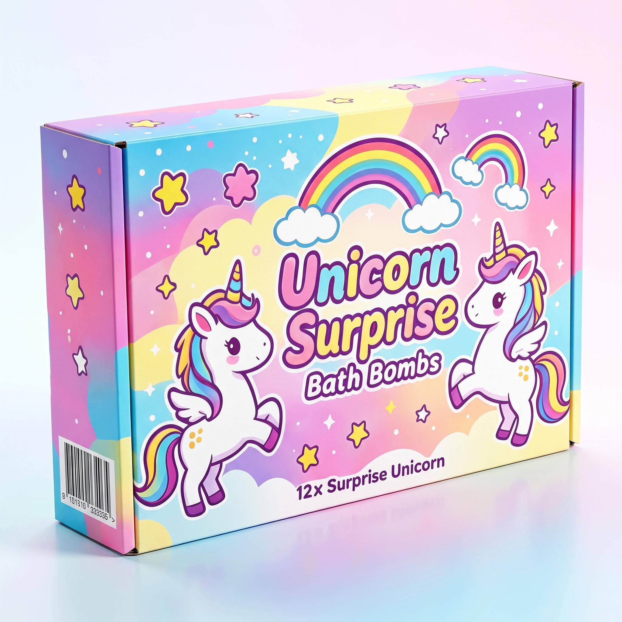 TEMU 12pcs Set, Magical Rainbow Theme Bath With Figures, Essential Oil Home Spa Kit, Relax Self Care Relaxation Novelty Box For Women