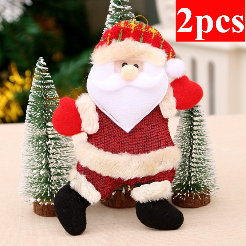 TEMU 2-pack Peejaa Creative Santa Tie Hook Set 2026 Christmas Snowman New Year Curtain Pendant, For Christmas, Christmas Holiday Window Decoration,