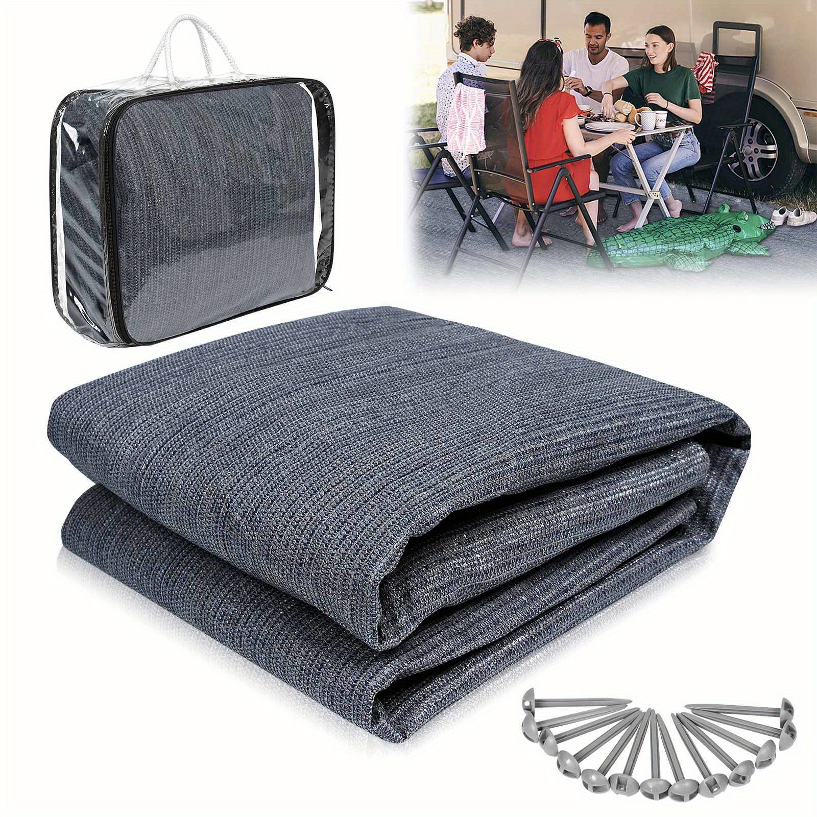Outdoor Camping Mat 250/300/400 /400/500/600cm, Outdoor Camping Mat, Camping Ground Mat With Carry Bag, Tent Floor Mat For Camping, Gray-blue