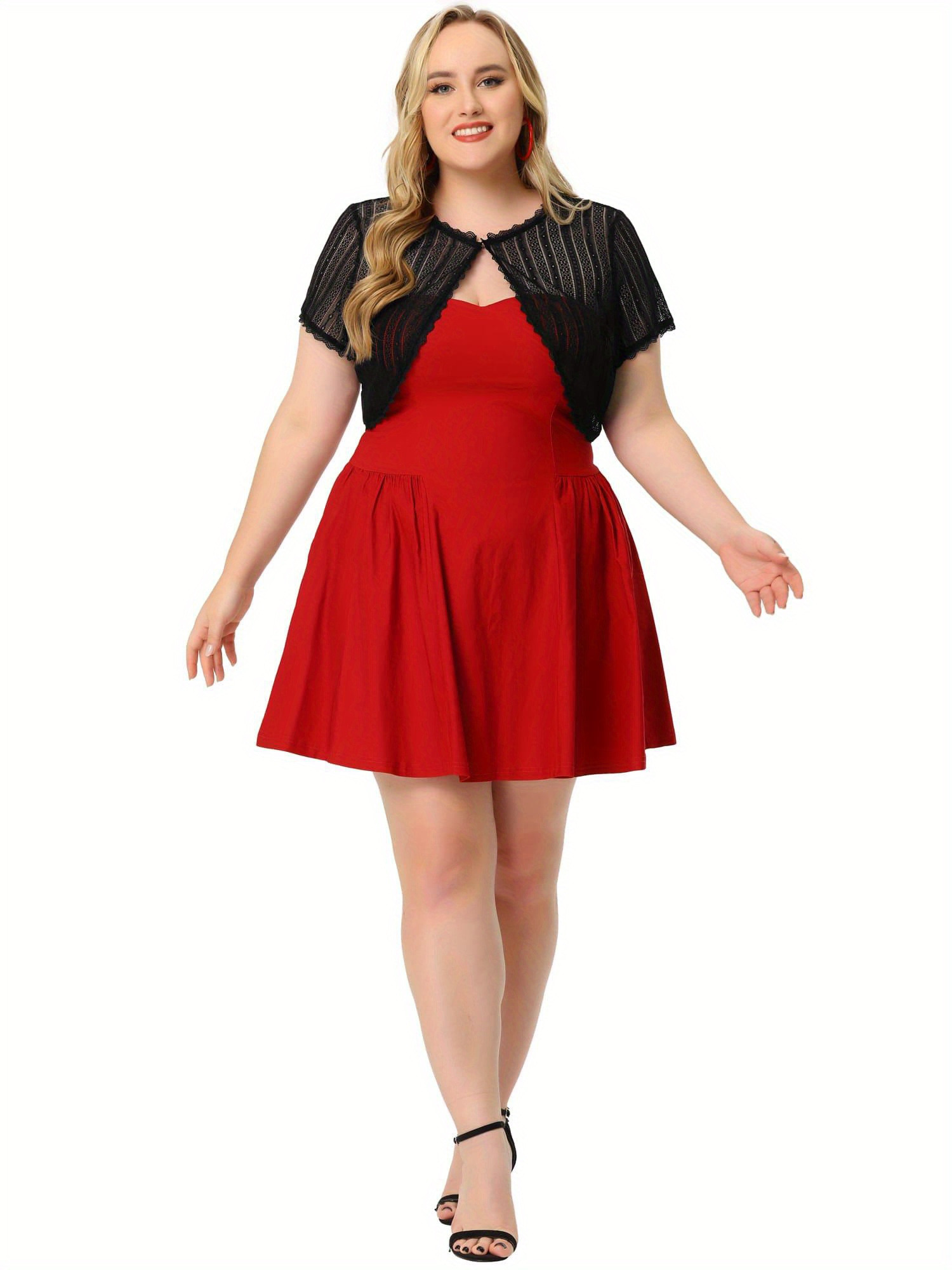 plus size lace shrug women long sleeve floral lace shrugs Temu