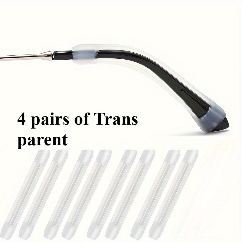 TEMU 4 di Clip per Occhiali in Silicone - Antiscivolo, Presa Sicura, Copriocchiali e Antiscivolo, Compatibili con Occhiali da e Sportivi, Accessori