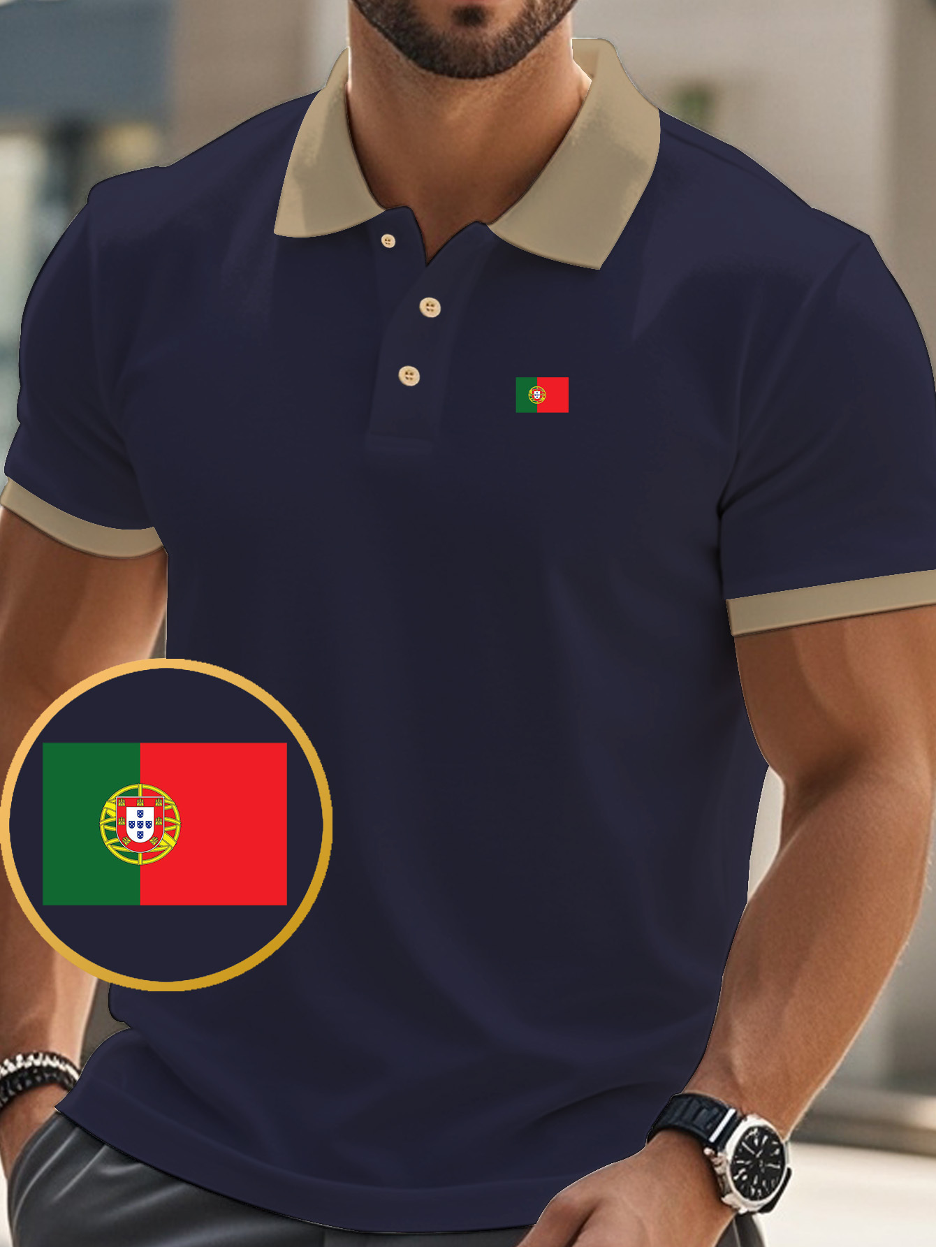 Chemise Décontractée à Manches Courtes Pour Homme Motif