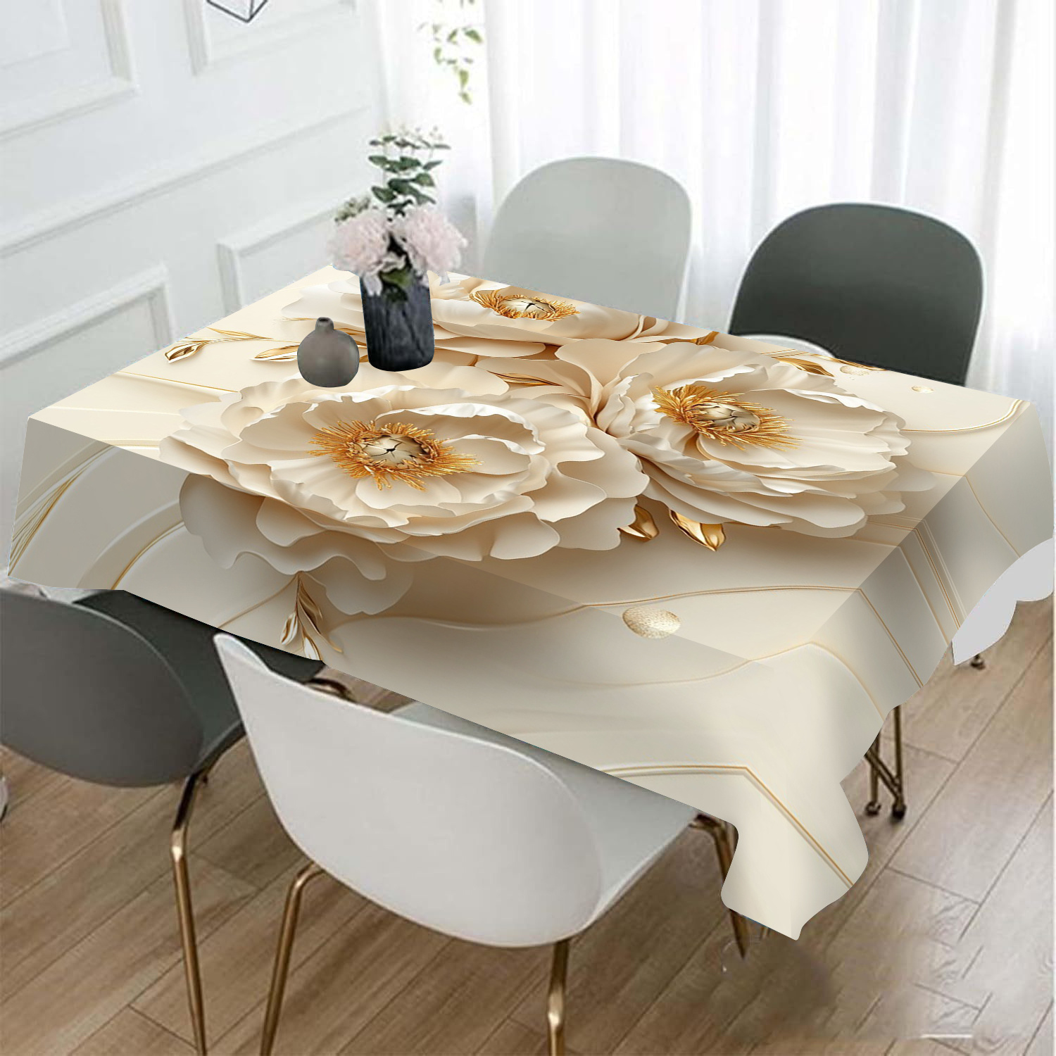 

3d Tablecloth For Dining Table - 1pc Table , , - Table For And Gatherings